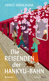 Cover des Buches die Reisenden der Hanky-Bahn mit Kirschblüten